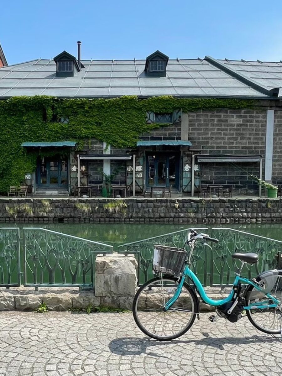 小樽運河沿いのレンタサイクル