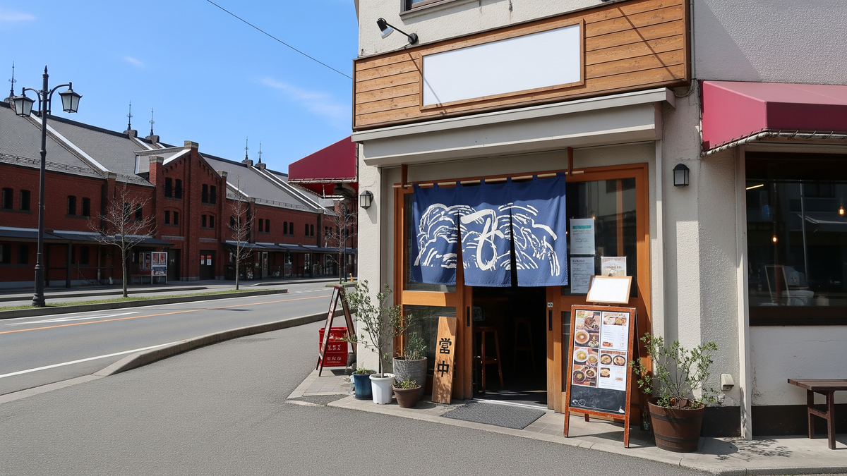 Curry restaurant atmosphere in a Hokkaido port town